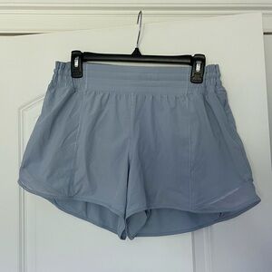 Lululemon Hotty Hot High-Rise Lined Short 4” Size 10 in Pastel Blue